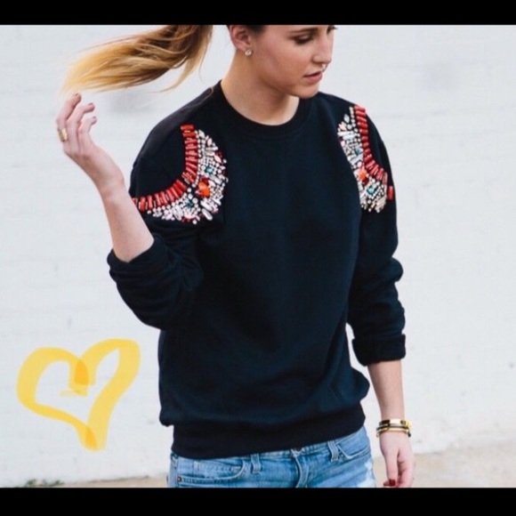 HEMANT & NANDITA (SMALL) Crystal Sweatshirt GRAY - Picture 2 of 8